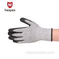 Hespax Wholesale Cut Resistant Nitrile Safety Work Gloves